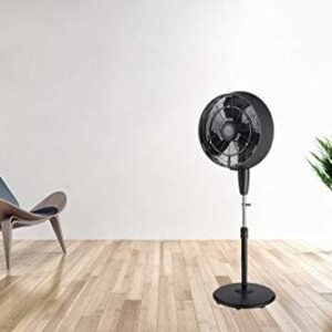 Pelonis 18″ Misting Stand Fan Black